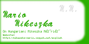mario mikeszka business card